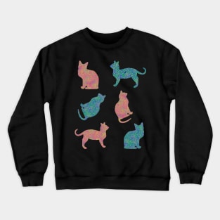 Six Pack of Cats in Leopard Print Crewneck Sweatshirt